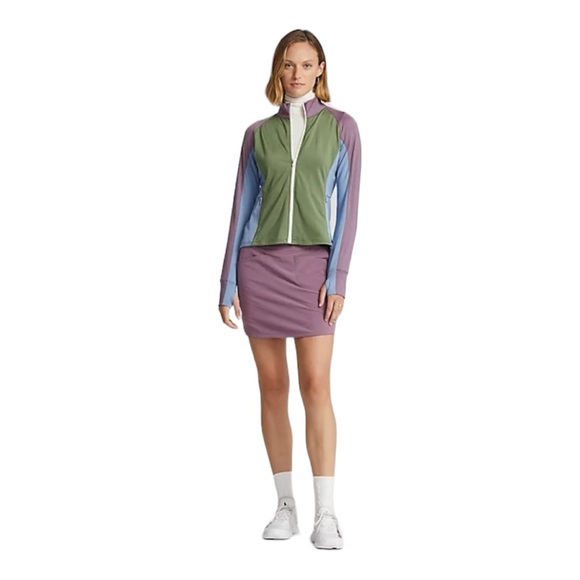RLX Ralph Lauren - Color-Blocked Jersey Full-Zip Jacket - Green / Blue / Mauve - Picture 10 of 13